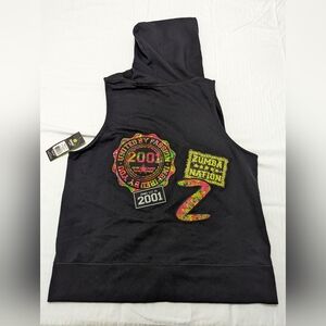 Zumba Zip Up Hoodie Vest Black Sz XL NWT